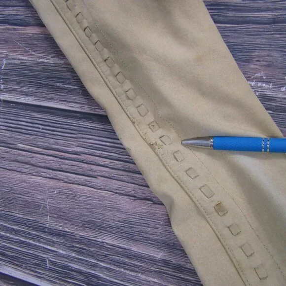 Territoy Ahead Women Small Beige Genuine Leather Button Up Coat Jacket Blazer - Picture 5 of 8